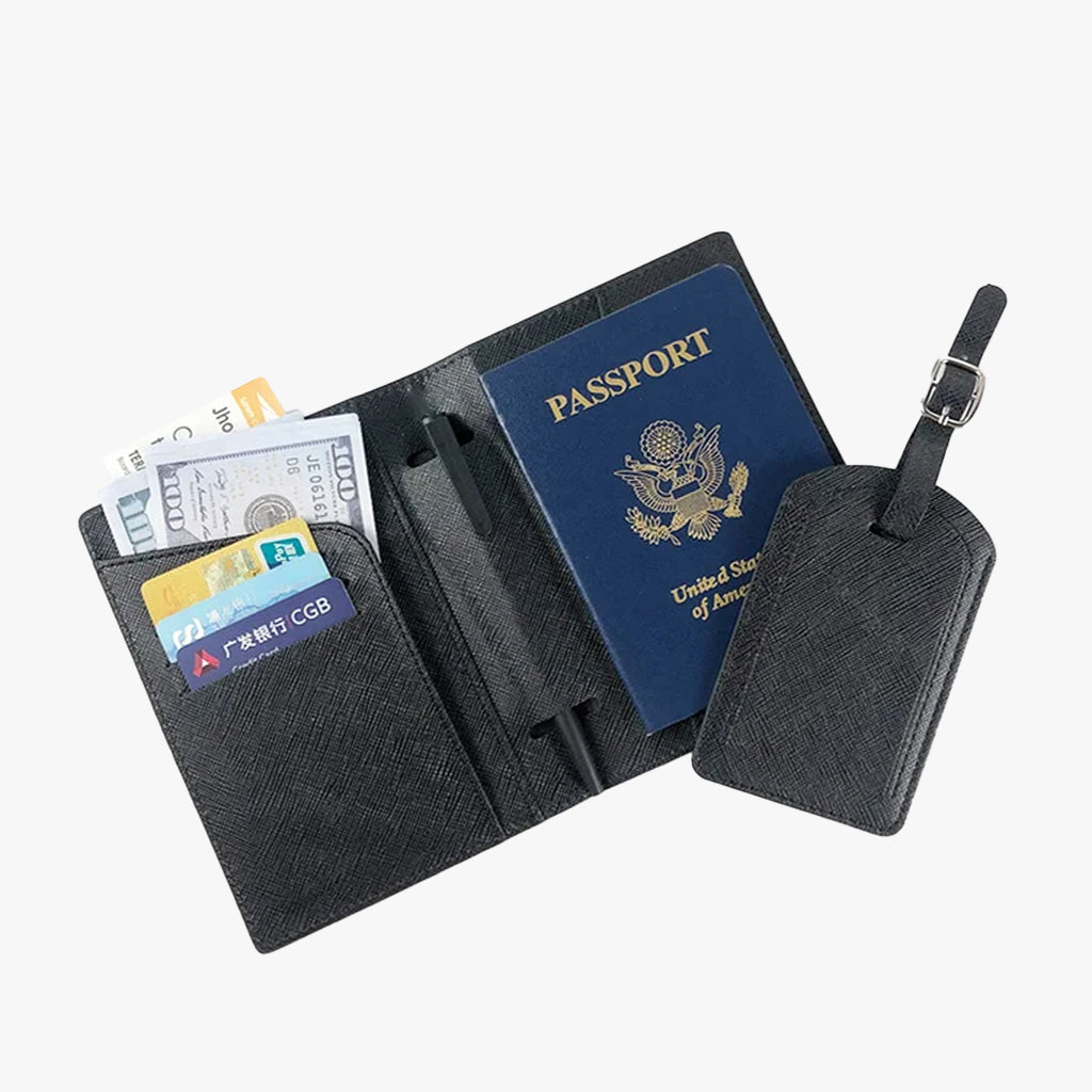 Passport Holder Cover with Luggage Tag