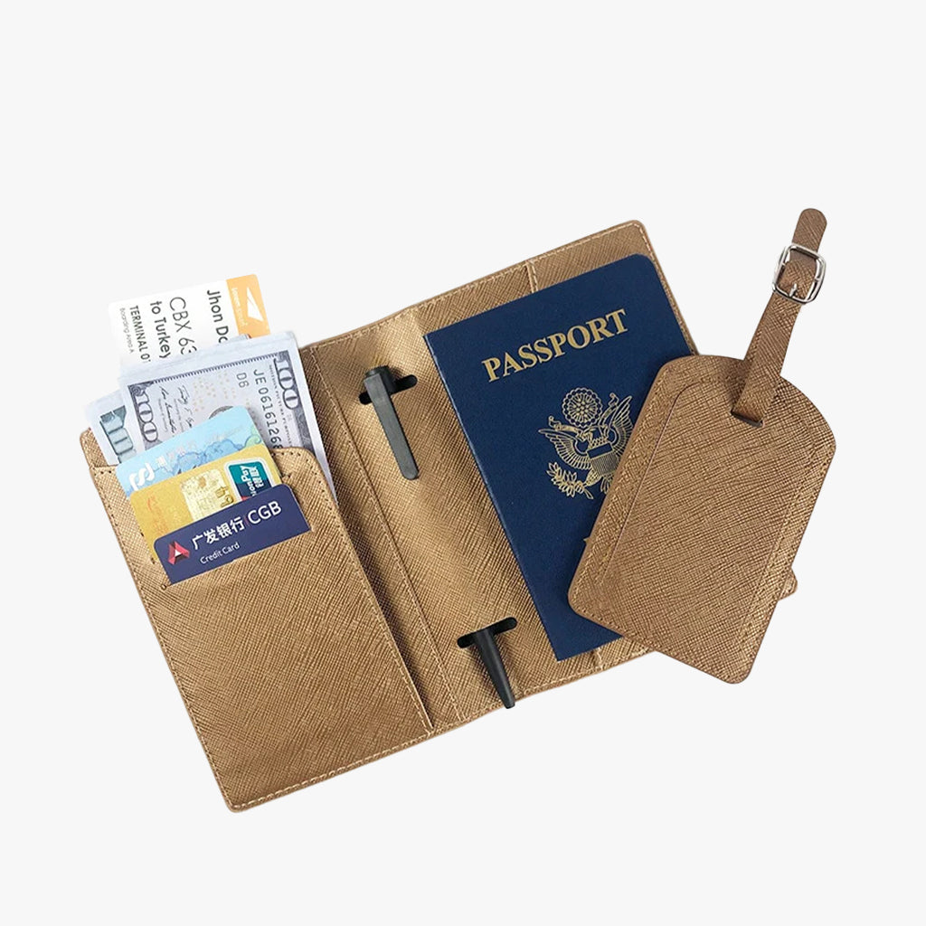 Passport Holder Cover with Luggage Tag